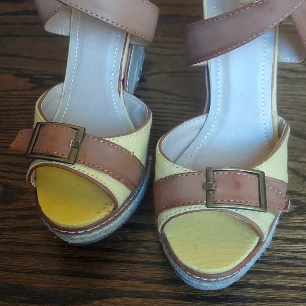 Bamboo Espadrilles - yellow - size 6.5
